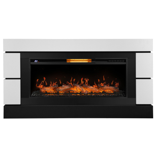 Каминокомплект: Очаг Royal Thermo Aurora RTFP/P-AR40LS, портал Moderno 42/40/36, белый, р/в