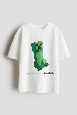 H&M Футболка с принтом, белый