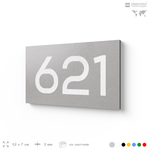 Номер на дверь 621, табличка на дверь для офиса, квартиры, кабинета, аудитории, склада, серая 120х70 мм, Айдентика Технолоджи