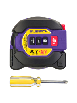 Рулетка с лазерным дальномером («3 в 1») Ermenrich Reel SLR600 PRO
