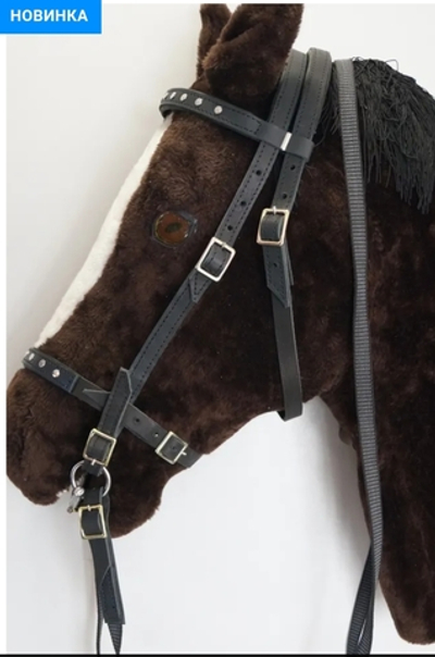 Узда кожаная комфорт (с регулировкой размера)