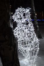 Световая композиция из 3 фигур «Мишки в лесу»