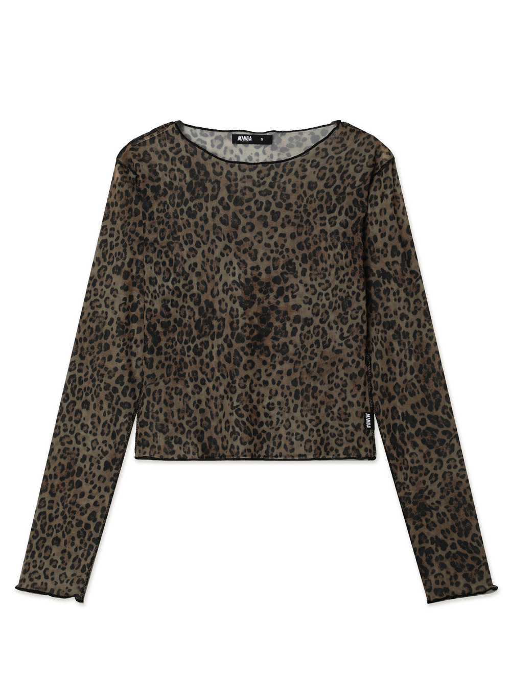 Топ Nala Leopard Print Mesh