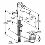 Смеситель для раковины Kludi Amphora 540230575