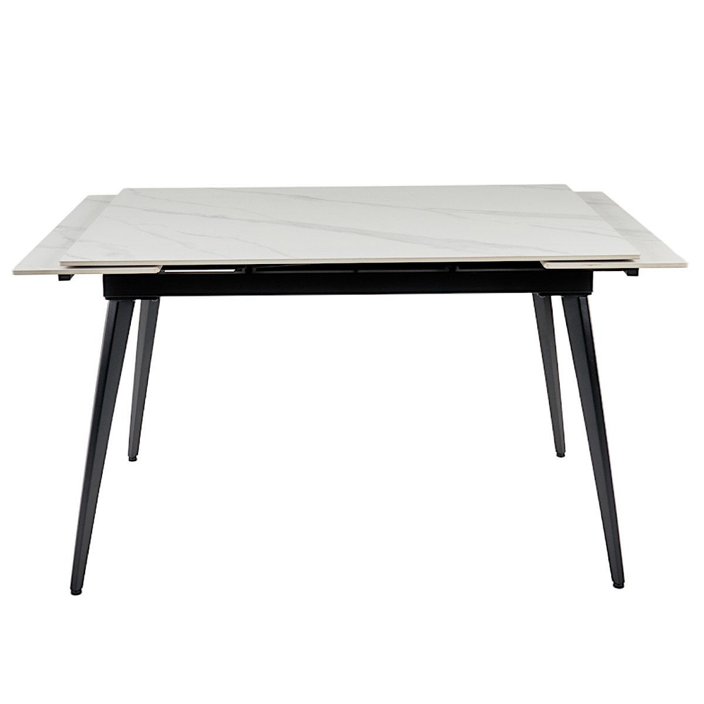 Стол керамический LA ALTA DENVER WHITE MARBLE MATT 120, каркас черный