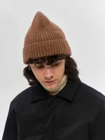 Шапка FOS Бини Вязаная коричневая