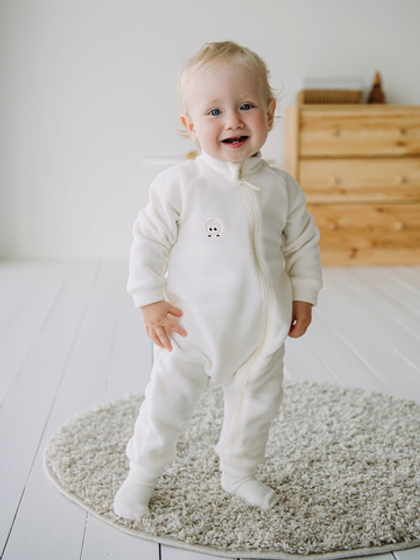 Комбинезон флисовый "Молоко" 0+