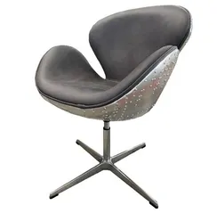 Кресло Swan Aviator, серая кожа