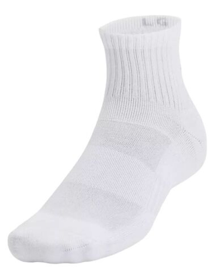 Теннисные носки Under Armour Training Cotton Quarter-Crew 3P - white