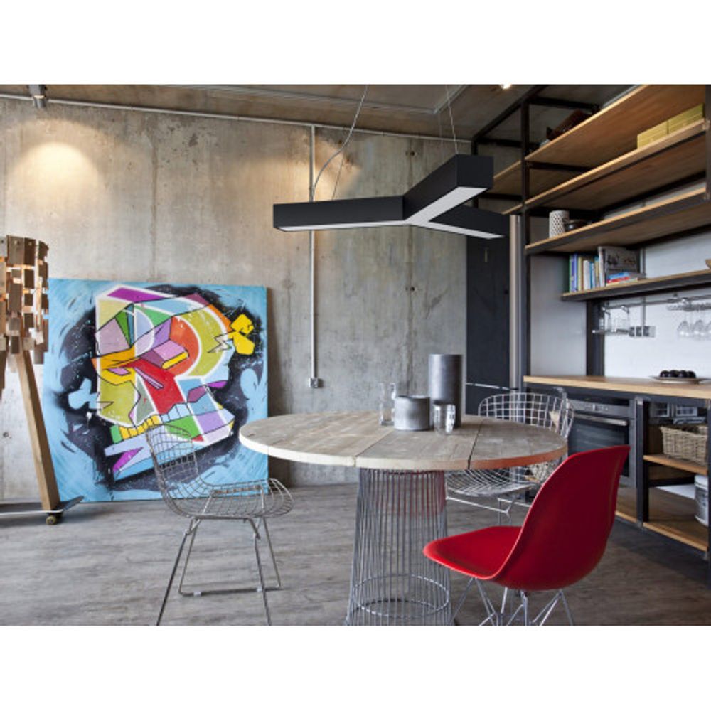 Светильник LED ЭРА Geometria SPO-143-B-40K-056 Igrek 56Вт 4000К 4500Лм IP40 900*900*80 черный подвесной