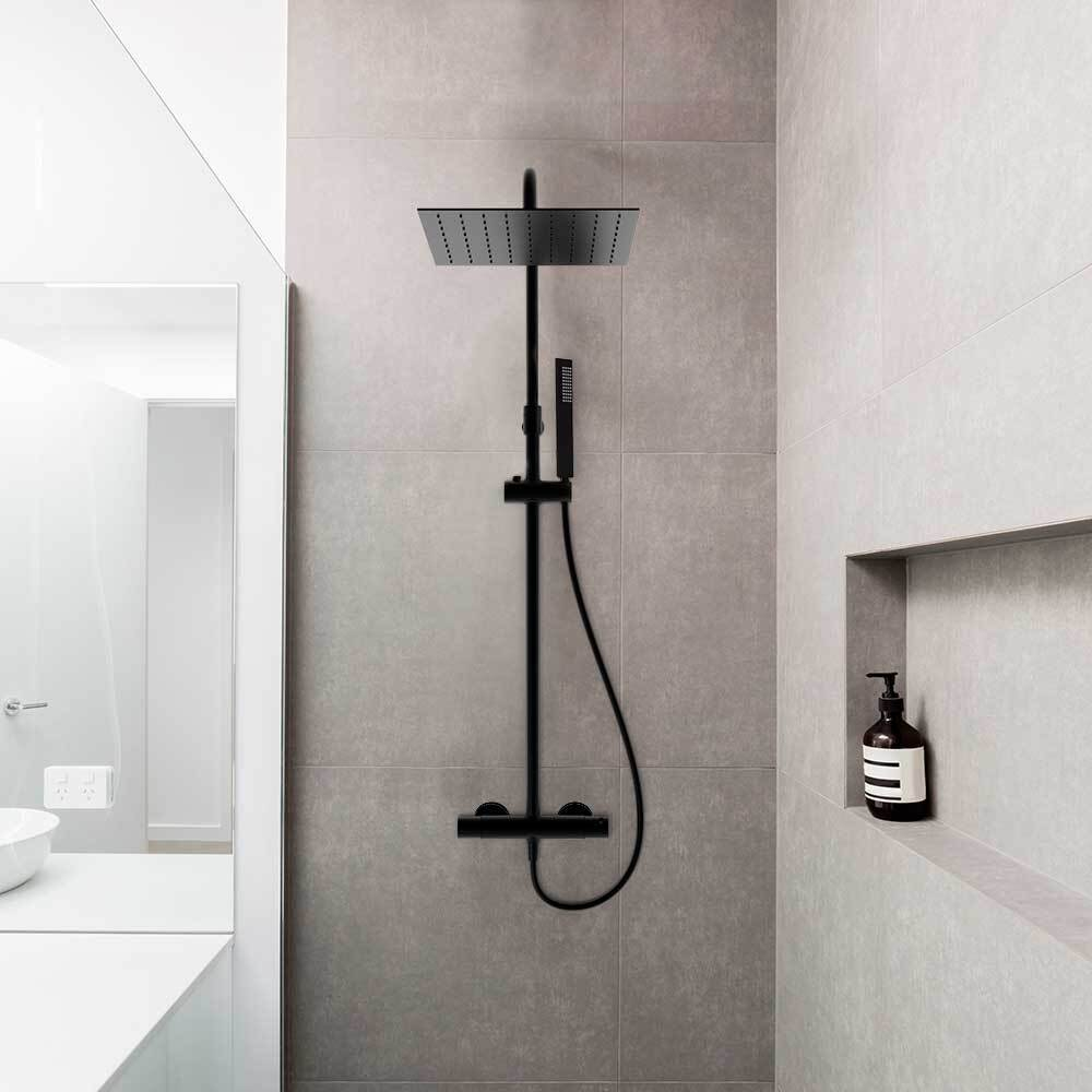 Душевая термостатическая система без излива с регулировкой высоты URBAN CHIC 215401RK300NM чёрный