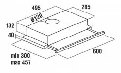 Встраиваемая вытяжка DeLonghi KT-A 113 BF