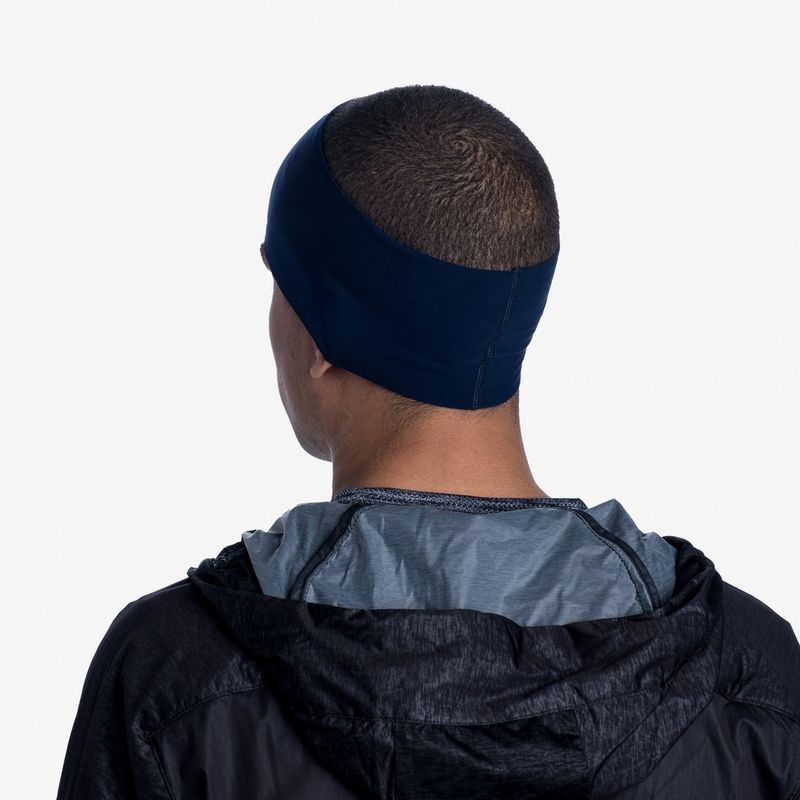 Теплая спортивная повязка на голову Buff Headband Tech Fleece Solid Blue Фото 6
