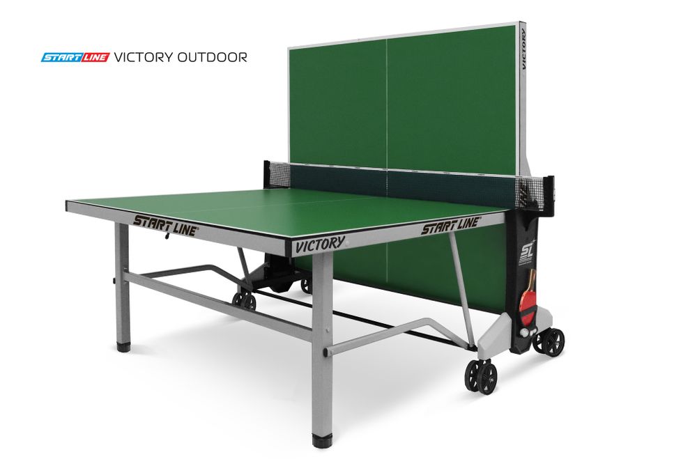 Стол теннисный VICTORY 6 Всепогодный Зелёный, синий.
