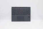 Верхняя панель с клавиатурой (топкейс) для ноутбука Lenovo Yoga duet 7-13IML05. раскладка - русская, с подсветкой, серая (5D20Z51342), оригинал