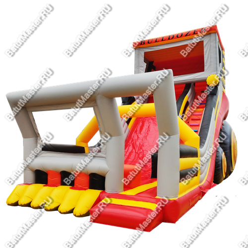 Детский надувной батут-горка "Бульдозер" 12*5*8 м