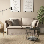 Диван 2-местный - IKEA BACKSÄLEN/BACKSALEN, 85х165 см, бежевый, ИКЕА