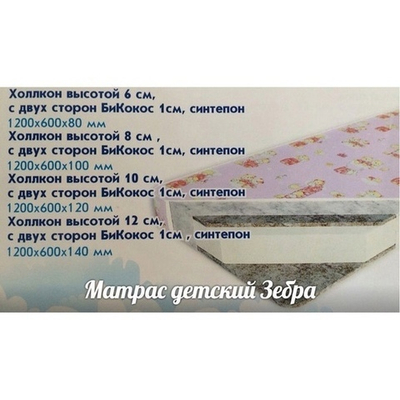 Матрас Зебра 140