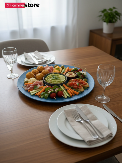 Тарелка сервировочная 33 см. стеклянная