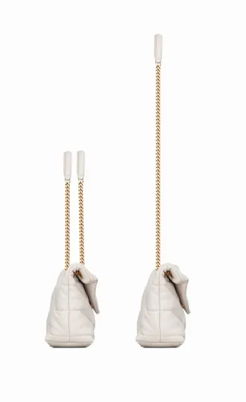 Сумка Saint Laurent Puffer Loulou, белый