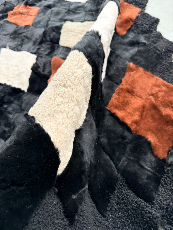 Покрывало меховое ковер из шкуры овчины