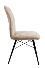 Стул Лацио ЛЮКС (эмаль черный муар, ткань велюр беж)