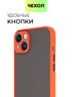 Чехол BROSCORP для Apple iPhone 14 Plus оптом (арт. IP14PLUS-ST-TPU-RED-BLACK)