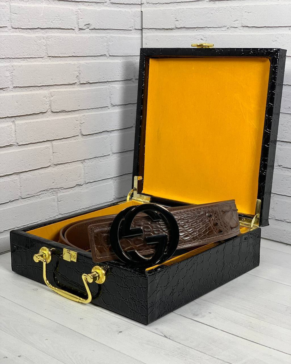 Ремень Gucci из кожи крокодила, арт. 474498789