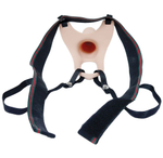 Полый страпон Boys of Toys на ремешках, 16,5 см (телесный)