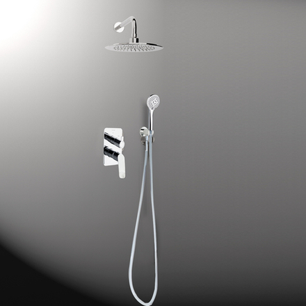 Встраиваемый смеситель для душа с тропическим и ручным душем NEW FLY K5715021