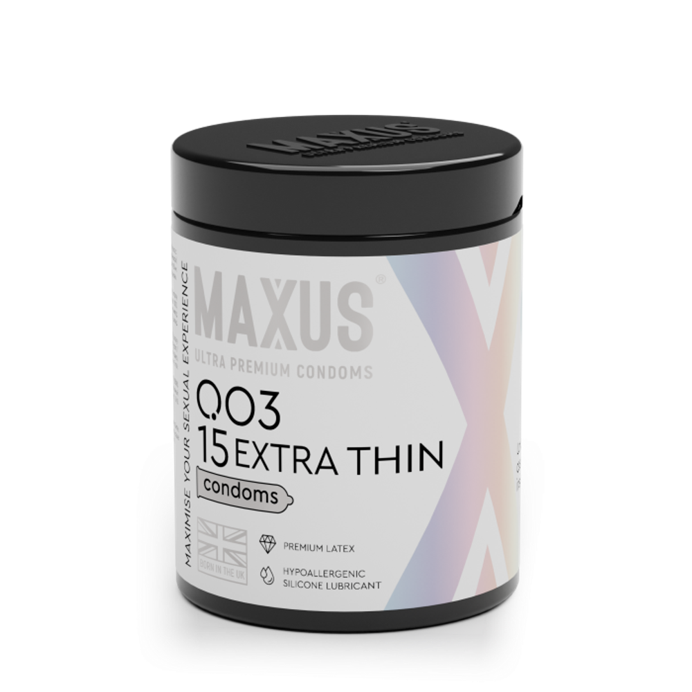 Презервативы MAXUS 003 №15 с железным кейсом, экстремально тонкие X-Edition, 15 шт