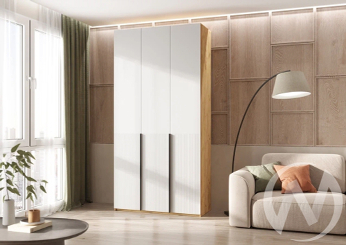 Шкаф 3-х ств.(1200) Марвэл (дуб крафт/браш вайт)