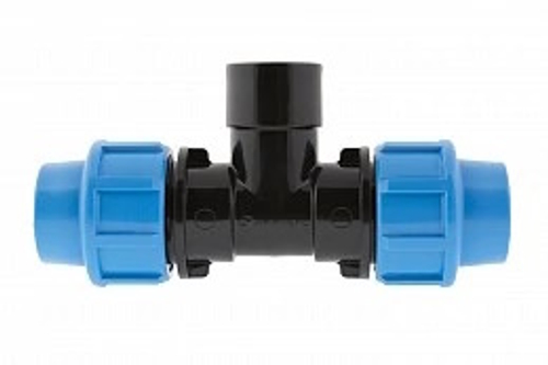 Тройник ПНД комбинированный с внутренней трубной резьбой 20х1/2”