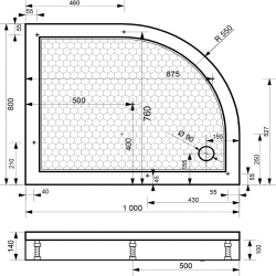 Эстет Омега Душевой поддон 100x80