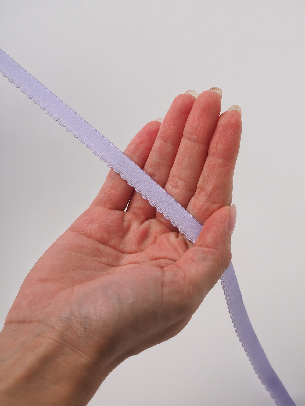 Резинка отделочная орхидея ажурная ширина 10 мм с учетом фестона