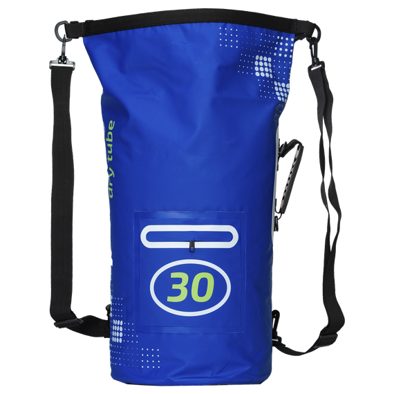 Гермомешок 30 литров синий с лямкой и карманом Marlin Dry Tube 30 L