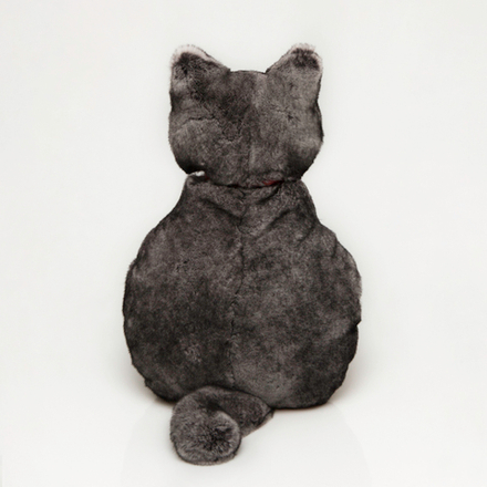 Подушка "Кот Обиделся" (серая)