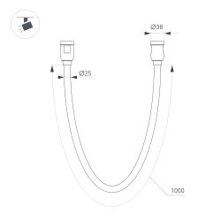 Светильник ART-APRIORI-TUBE-ELASTIC-R38-L1000-12W Warm3000 (OG, 360 deg, 48V) (Arlight, IP20 Металл, (Arlight, IP20 Металл, 3 года) 053982