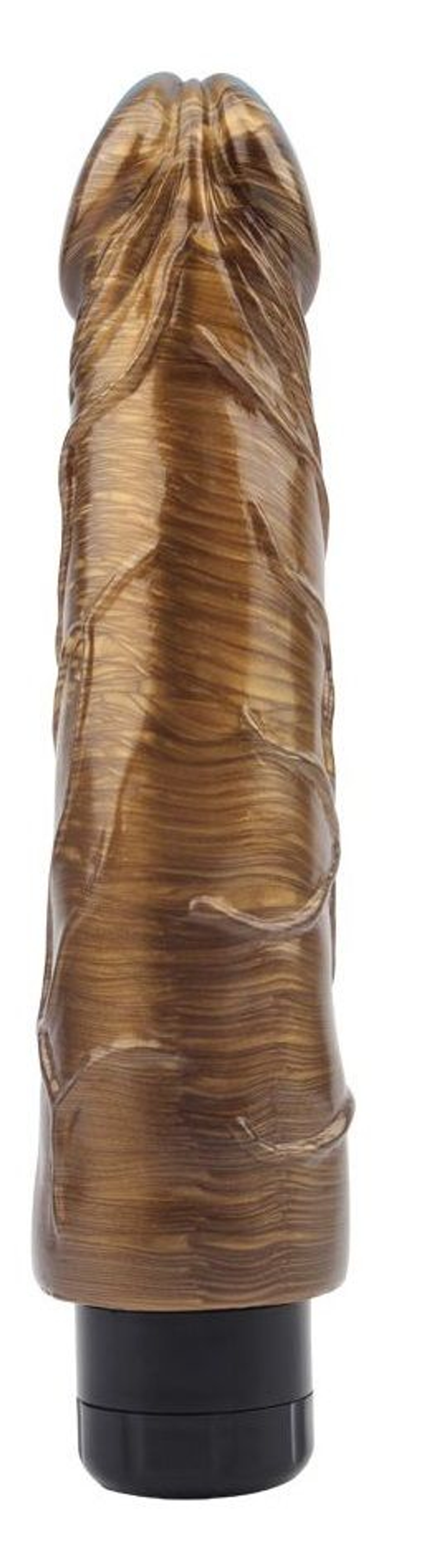 Золотистый вибратор-реалистик Pat McCock - 23,5 см. (Цвет: золотистый)