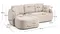 Трехместный диван-кровать Laira с левым шезлонгом из бежевого шенилла 246 см