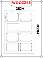 Наклейки на тетрадь "Тетрадь" белые - 1шт