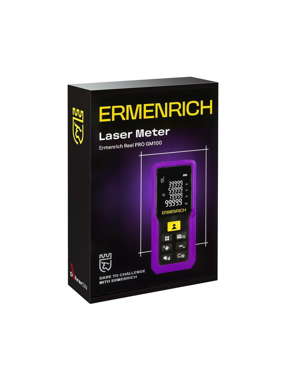 Рулетка лазерная Reel PRO GM100 фиолет. Ermenrich 85313