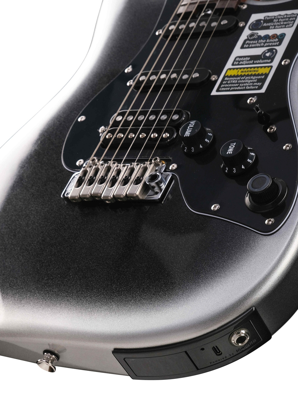 P800-Professional-800-DS Электрогитара, серебристая, GTRS
