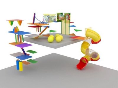 Детский игровой лабиринт «Океан» 70,81 м² (7,3*9,7*5,9 м)