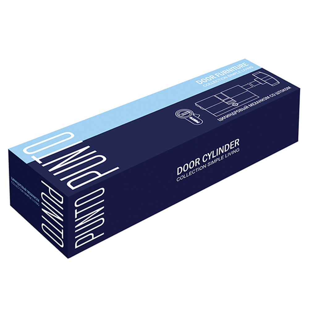 Цилиндровый механизм (Z407/90) Z4007Tang90(55+10+25) со штоком CP хром