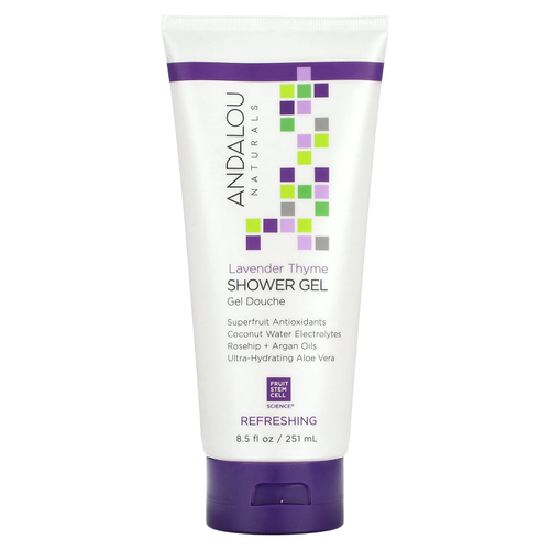 Andalou Naturals, Гель для душа, освежающий, лаванда и чабрец, 251 мл (8,5 жидк. унц.)