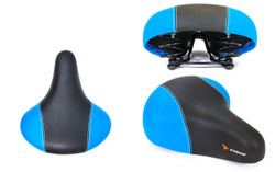 Седло TRIX комфорт 245x210 мм, пружинное, черно-синее