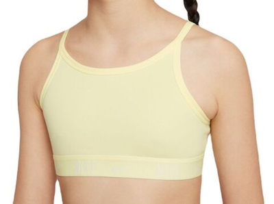 Топ для девочки теннисный Nike Trophy Bra - citron tint/citron tint/white
