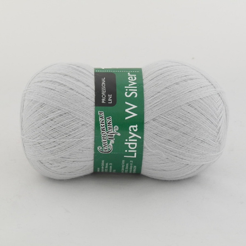 Семеновская Пряжа "Лидия Silver ЧШ" 100% имп. меринос 1613м/100гр