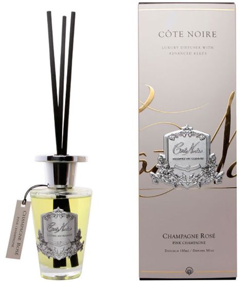 Розовое шампанское, ароматический диффузор в серебряном декоре, Cote Noire